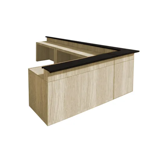 LES High Bar L-Shape Counter - Black Top