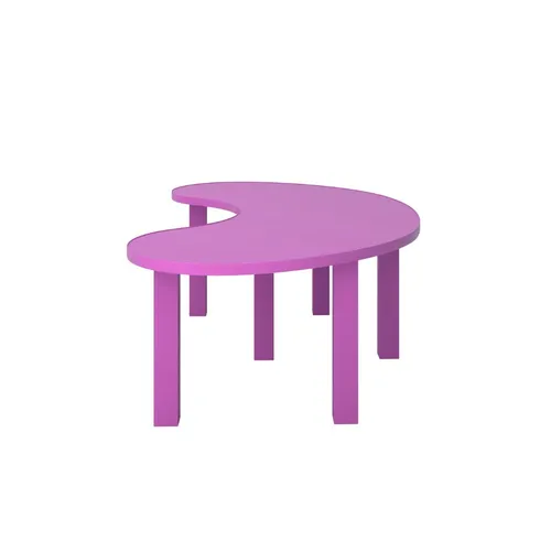 LES Bean Shape Kids Table - Purple - 74 x 180 cm