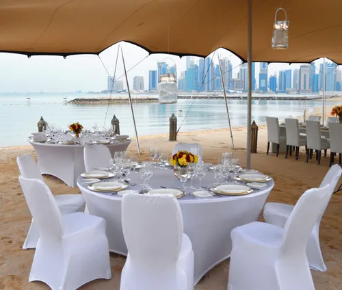 LES White Spandex Cover for Banquet Chair