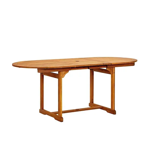 LES Round Teak Wood Table 122 - 182 cm