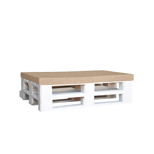 LES White Pallet Bench - Beige
