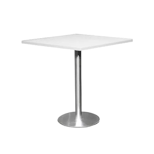 LES Square Bistro Table - Flat Base - White - 80 x 80 cm