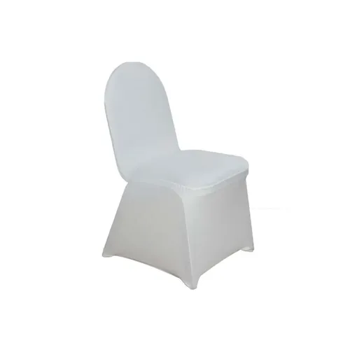 LES White Spandex Cover for Banquet Chair