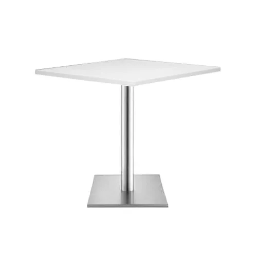 LES Bistro Square Steel Base - White - 80 x 80 cm