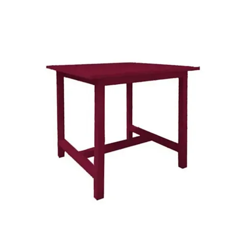 LES Square Kids Table - Burgundy -  80 x 80 cm