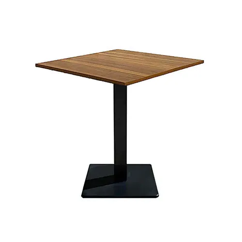 LES Square Black Base Bistro - Walnut - 80 x 80 cm