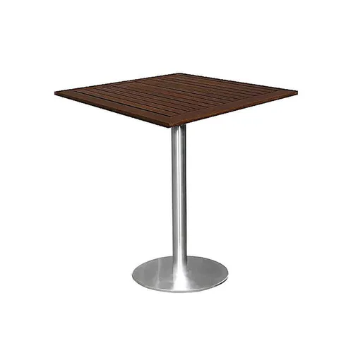 LES Square Bistro Table - Flat Base - Teak - 80 x 80 cm