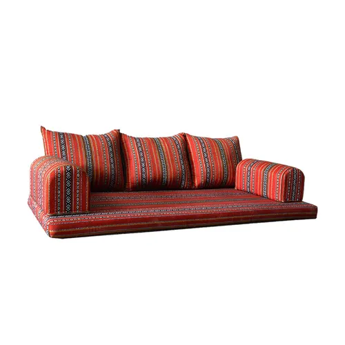 LES Red Sadu Majlis Style Floor Seating