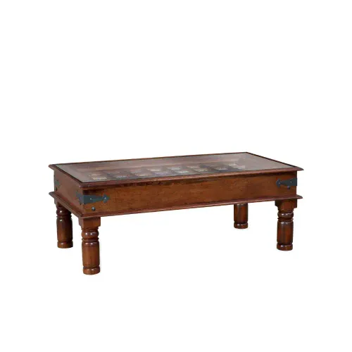 LES Handcrafted Rectangular Arabic Coffee Table - 60 x 120 cm 