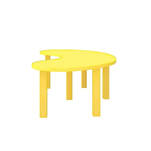 LES Bean Shape Kids Table - Yellow - 74 x 180 cm