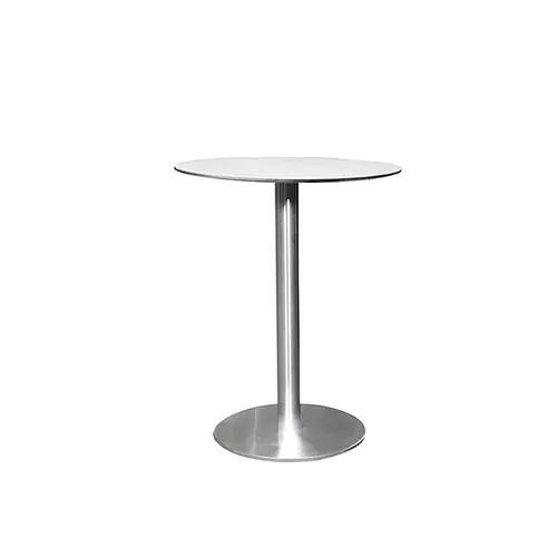 LES Round Bistro Table - Flat Base - White HPL - 60 cm