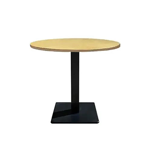 LES Bistro Square Black Base - Ashwood - 80 cm