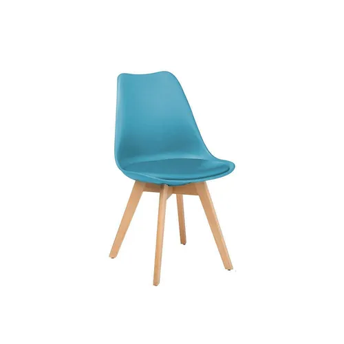 LES Design Chair - Sky Blue - Wooden Legs