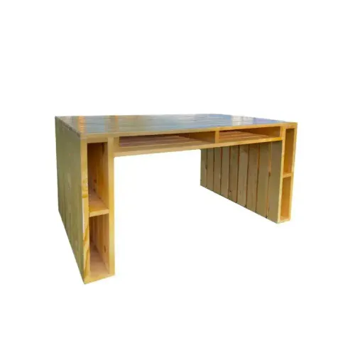 LES Real Wood Table - Pallet Style - 80 x 120 cm