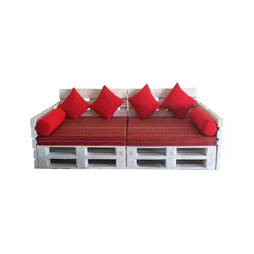 LES Pallet Sofa with Armrest - Red Sadu