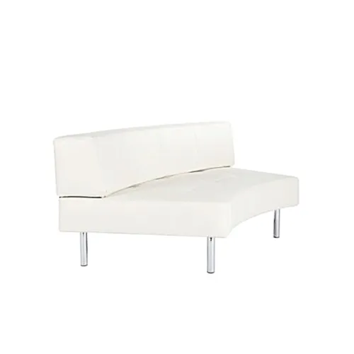 LES Endless Yacht Leather Seat - Curved Backrest / Outer Ring - White