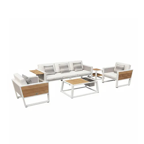 LES Higold York Lounge Set - White / White