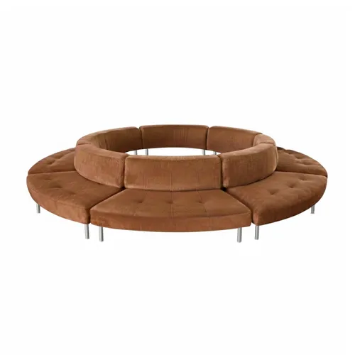 LES Endless Circle Sofa - Brown Copper