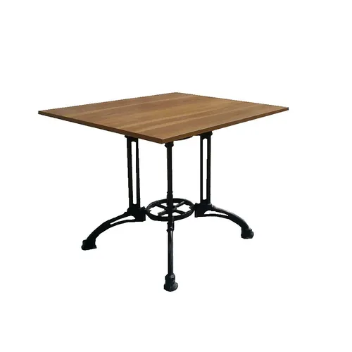 LES Square Bistro Table - 4 legs - Walnut - 80 x 80 cm