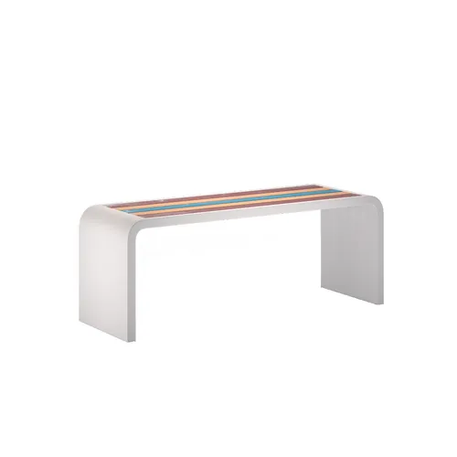 LES Steel Bench - White
