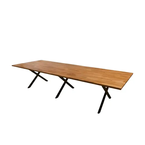 LES Real Oak Wood Community & Co-Working Table - 120 x 335 cm