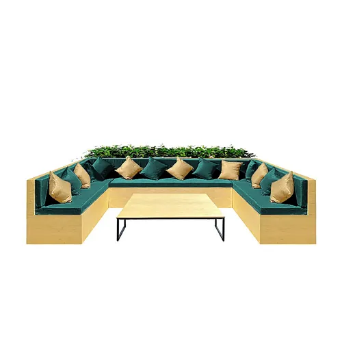 LES U-Shape Lounge - Velvet Green