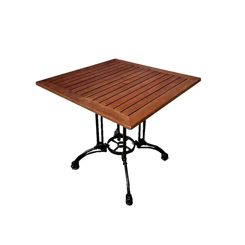 LES Square Bistro Table - 4 legs - Teak - 80 x 80 cm