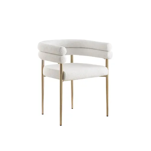 LES Jordan Baker Art Deco Armchair - Gold/White