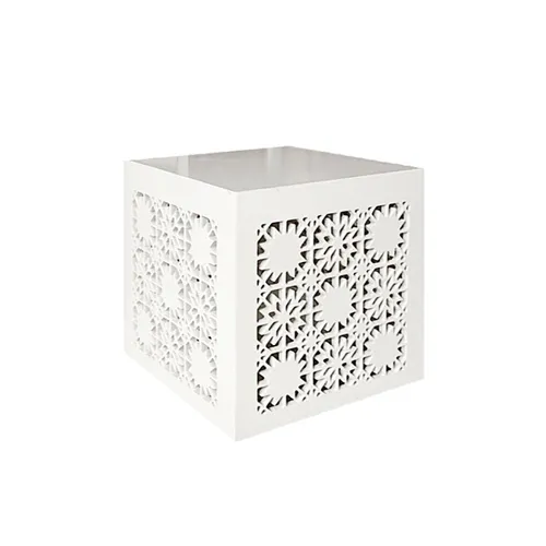 LES Small Cube Side Table - Arabic Design - 40 x 40 cm
