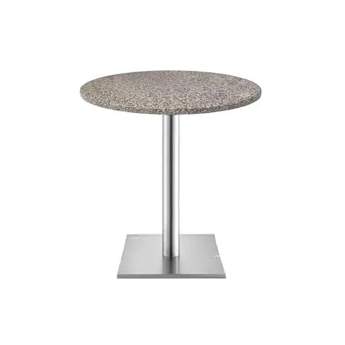 LES Bistro Square Steel Base - Granite - 70 cm