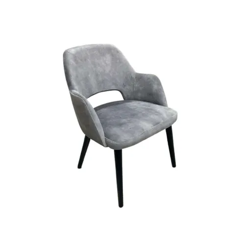 LES Velvet Dining Armchair - Gray