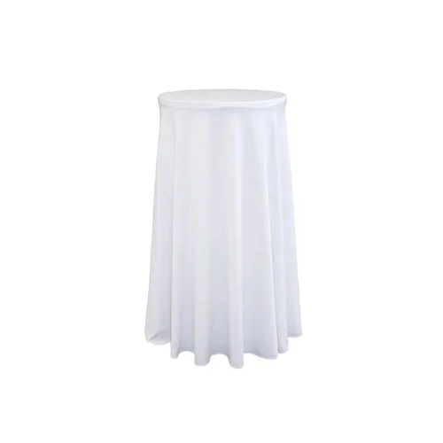 LES Round Cocktail Flowy Cover - White