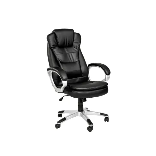 LES Leather Office Chair - Black