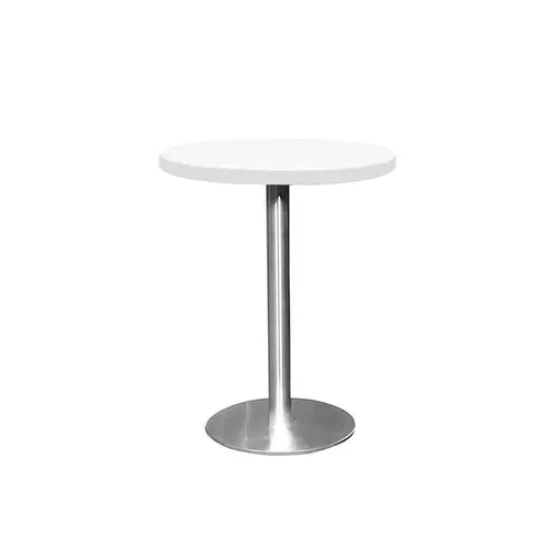 LES Round Design Bistro Table - Flat Base - White - 60 cm