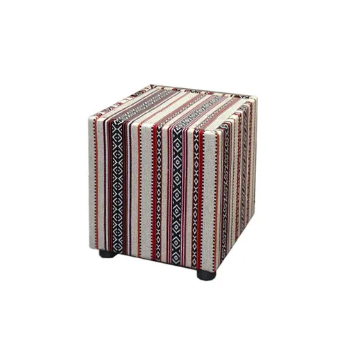 LES Majlis Style Cube - White Sadu - 40 x 40 cm