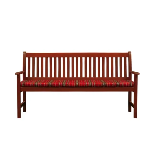 LES Traditional Arabic Bench - Teak Wood - Red Sadu