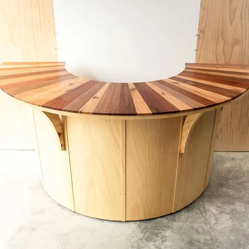 Curved Wooden Bar 