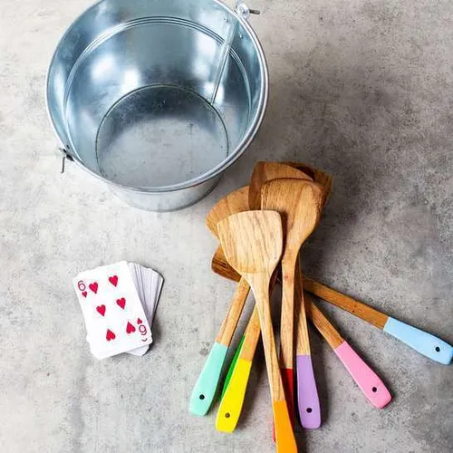 'Spoons' Large Card Game in Galvanized Bucket