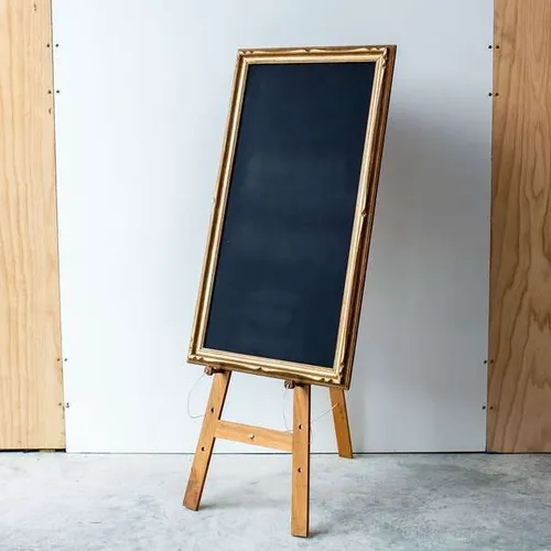 Tall Gold Framed Blackboard 