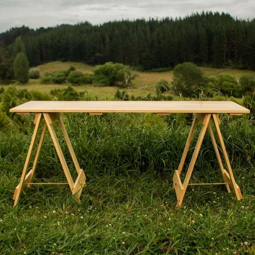 Small Wooden Trestle Table