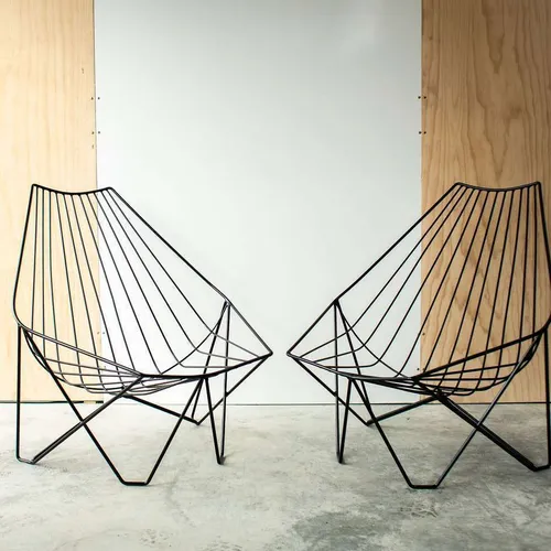 Retro Black Metal Chairs