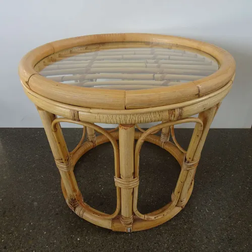 Vintage Cane Side Table 