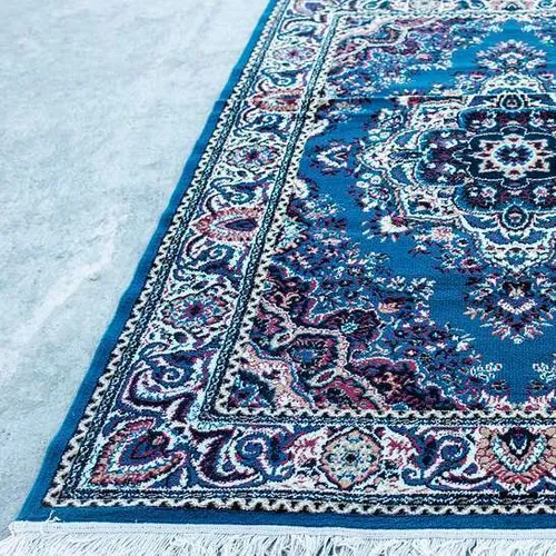 Large Turquoise Patterned Rug
