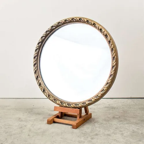 Small Vintage Gold Mirror 