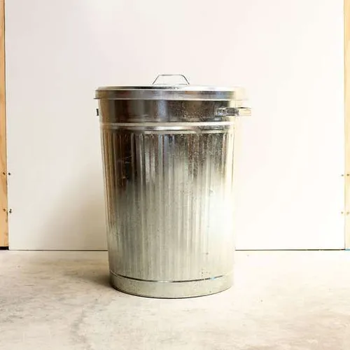 Galvanised Rubbish Bin