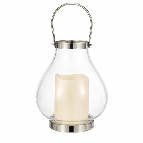 Lantern (rim lit glass) - Silver