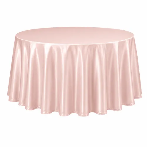 Table cloth (satin) - Blush pink - 120-inch round