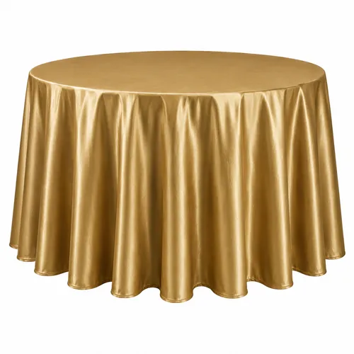 Table cloth (satin) - Antique gold - 120-inch round
