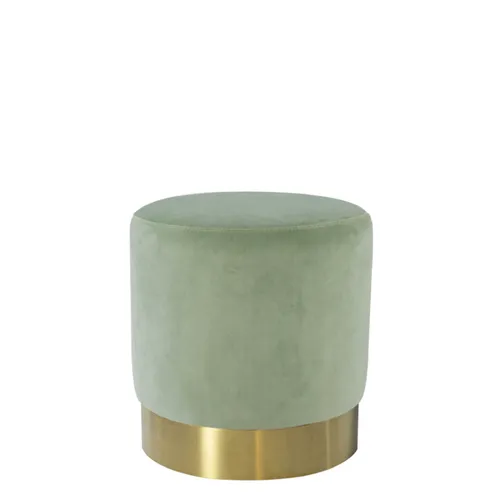 Sage Velvet Ottoman