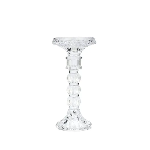 Moulded Pillar Candle Holder - 19cm